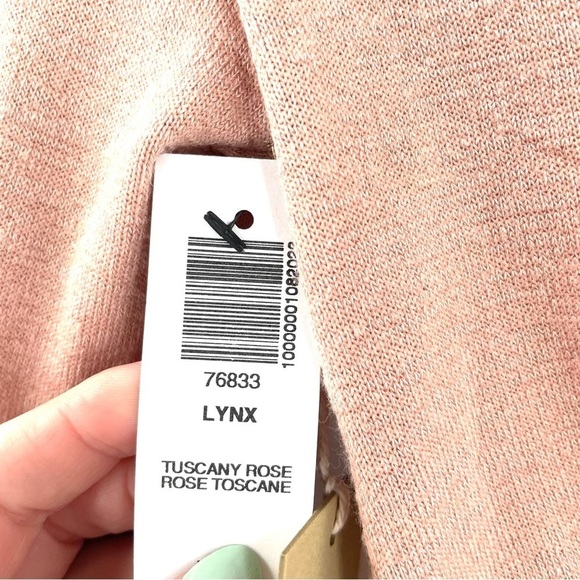 ARITZIA WILFRED NWT Ruched Lynx Cropped Long-sleeve Rose Top - Picture 8 of 8